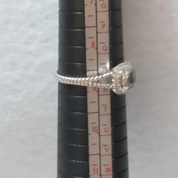 Charmed Aroma Rhodium Plated Rope Ring - Picture 3 of 8